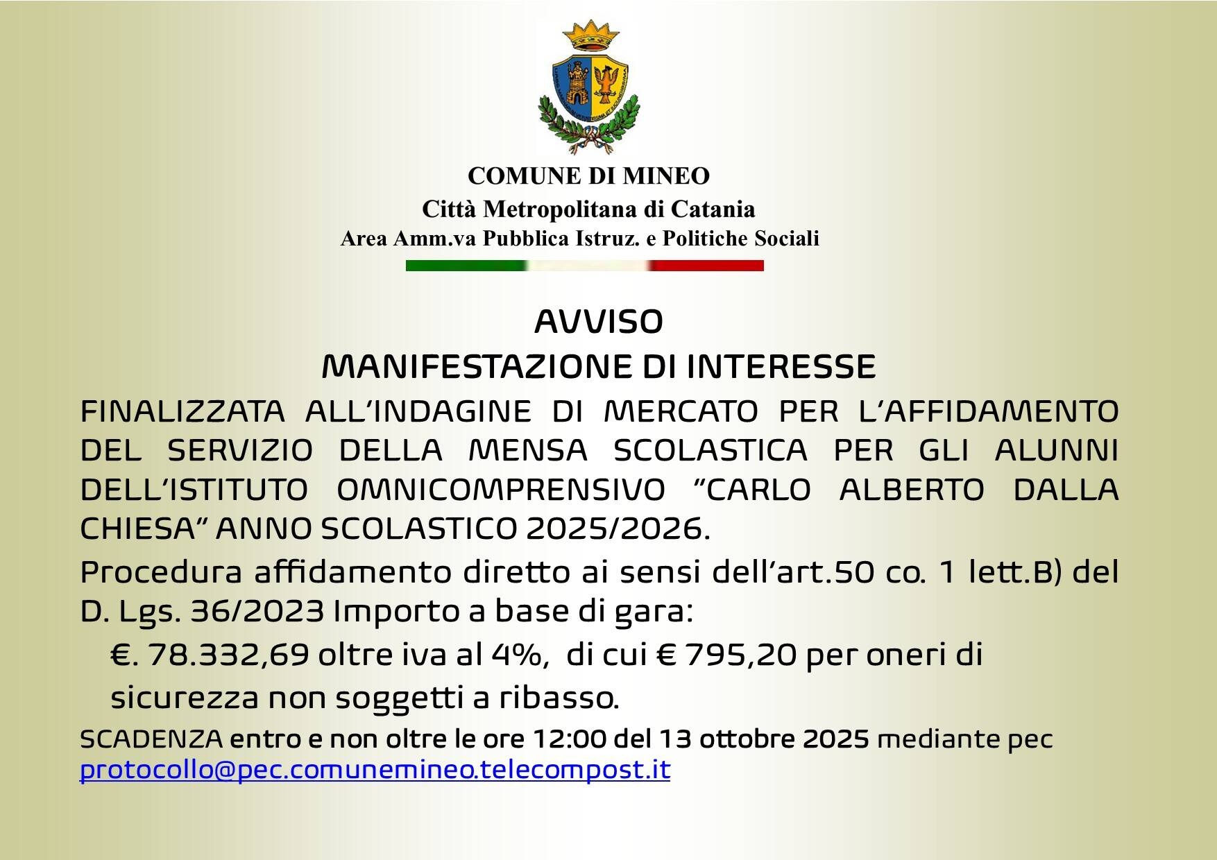 AVVISO MENSA
